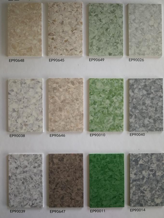 Não revestimento homogêneo do PVC do deslizamento para a decoração do anúncio publicitário e do hospital 1